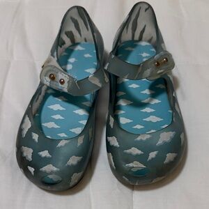 Mini Melissa Cloud Pattern Kids Shoes size 9